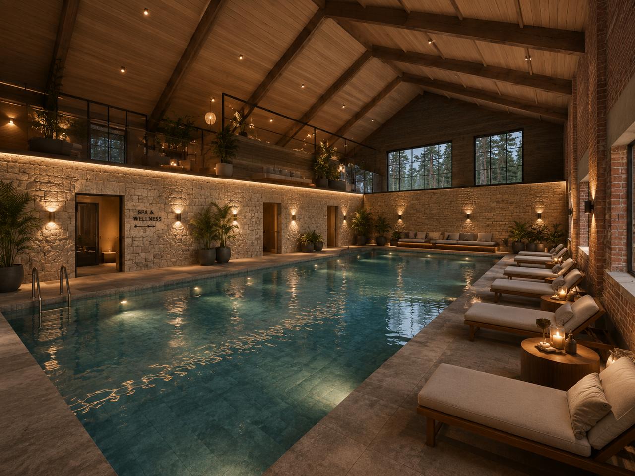 Spa и бассейн комплекса «Яблони и Груши» после реновации, рендер